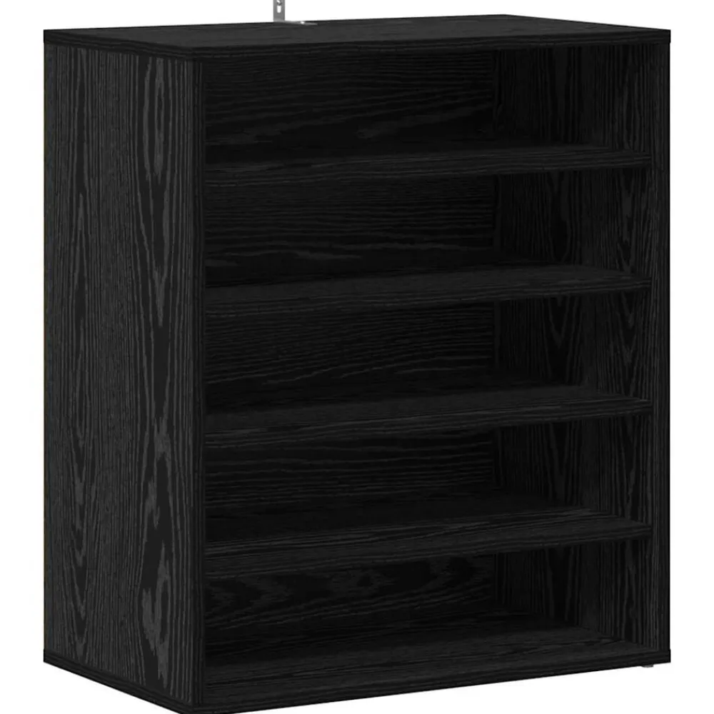 vidaXL Armario para Zapatos con estante Roble Negro 60 x 35 x 70 cm Outlet