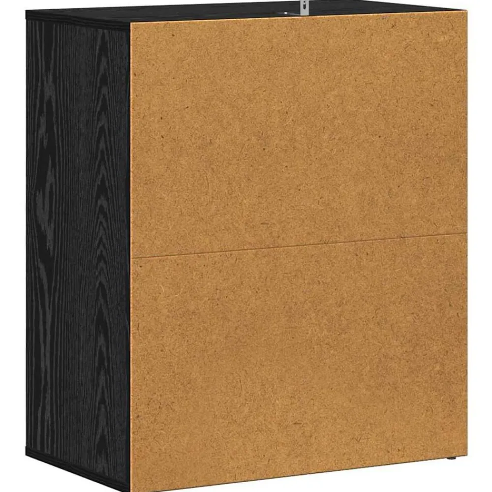 vidaXL Armario para Zapatos con estante Roble Negro 60 x 35 x 70 cm Outlet