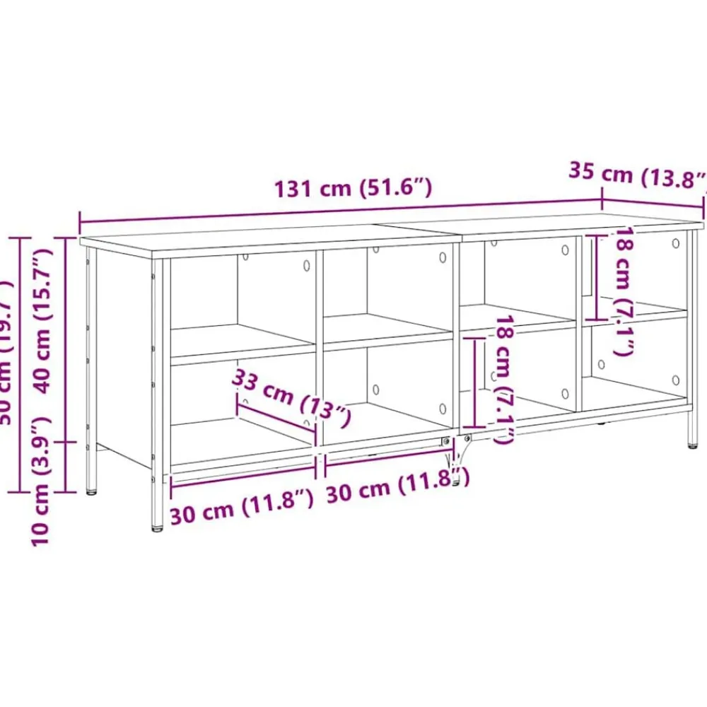 vidaXL Productos Del Hogar-Armario para Zapatos con estante 131 x 35 x 50 cm