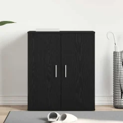 vidaXL Productos Del Hogar-Armario para Zapatos con estante Roble Negro 60 x 35 x 70 cm