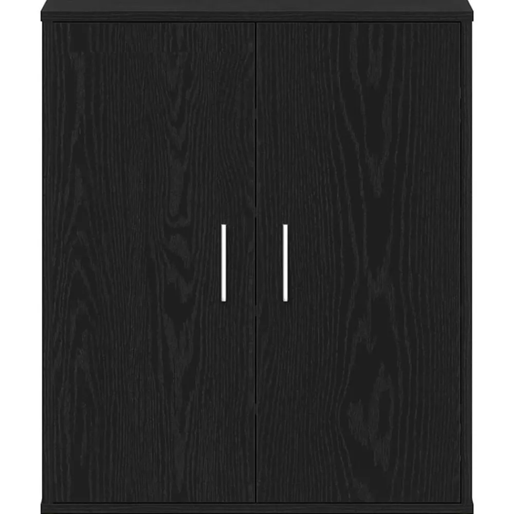 vidaXL Productos Del Hogar-Armario para Zapatos con estante Roble Negro 60 x 35 x 70 cm