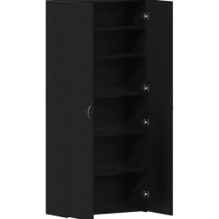 vidaXL Productos Del Hogar-Armario para Zapatos con estante Negro 80 x 35.5 x 180 cm