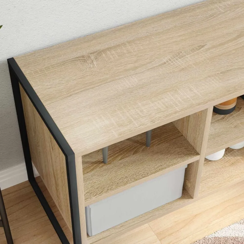 vidaXL Productos Del Hogar-Armario para Zapatos con almacenamiento Sonoma 60 x 35 x 44 cm
