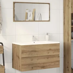 vidaXL Armario pared baño madera ingeniería artisian 80x38,5x45 cm artisian oak