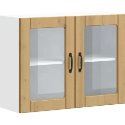 vidaXL Armarios Y Almacenamiento-Armario pared cocina puerta de cristal Lucca