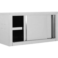 vidaXL Armario pared de cocina puertas correderas acero 90x40x50 cm Discount
