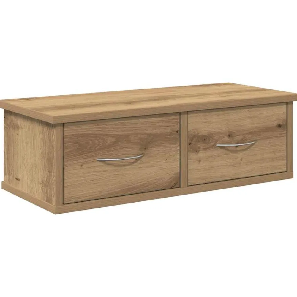 vidaXL Estanterías-Armario pared madera de ingeniería roble artesano 60x26x18,5 cm