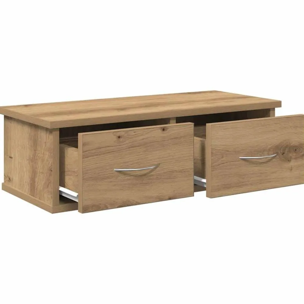 vidaXL Estanterías-Armario pared madera de ingeniería roble artesano 60x26x18,5 cm