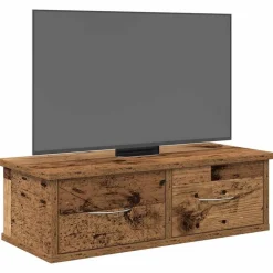 vidaXL Estanterías-Armario pared madera ingeniería madera envejecida 60x26x18,5 cm