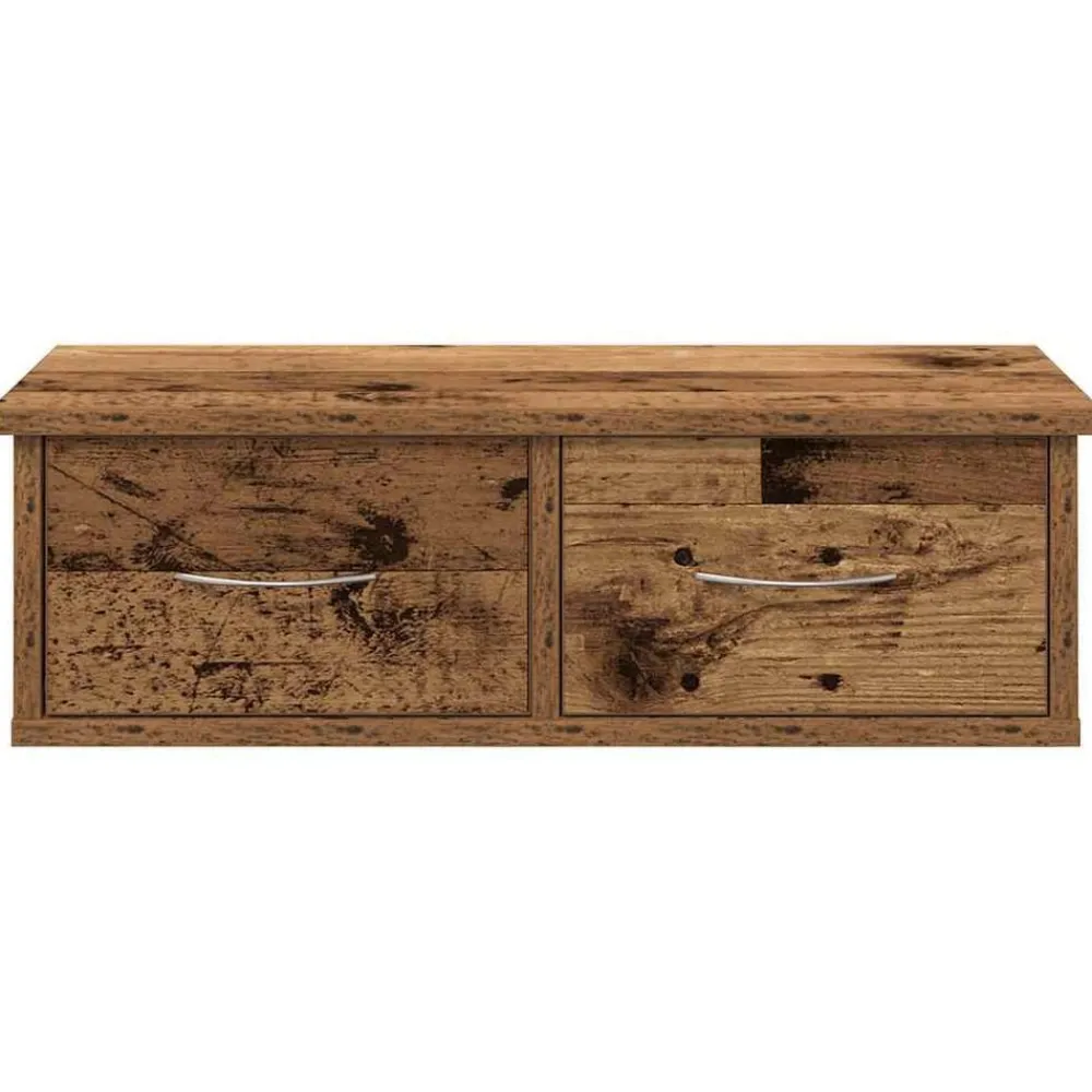vidaXL Estanterías-Armario pared madera ingeniería madera envejecida 60x26x18,5 cm
