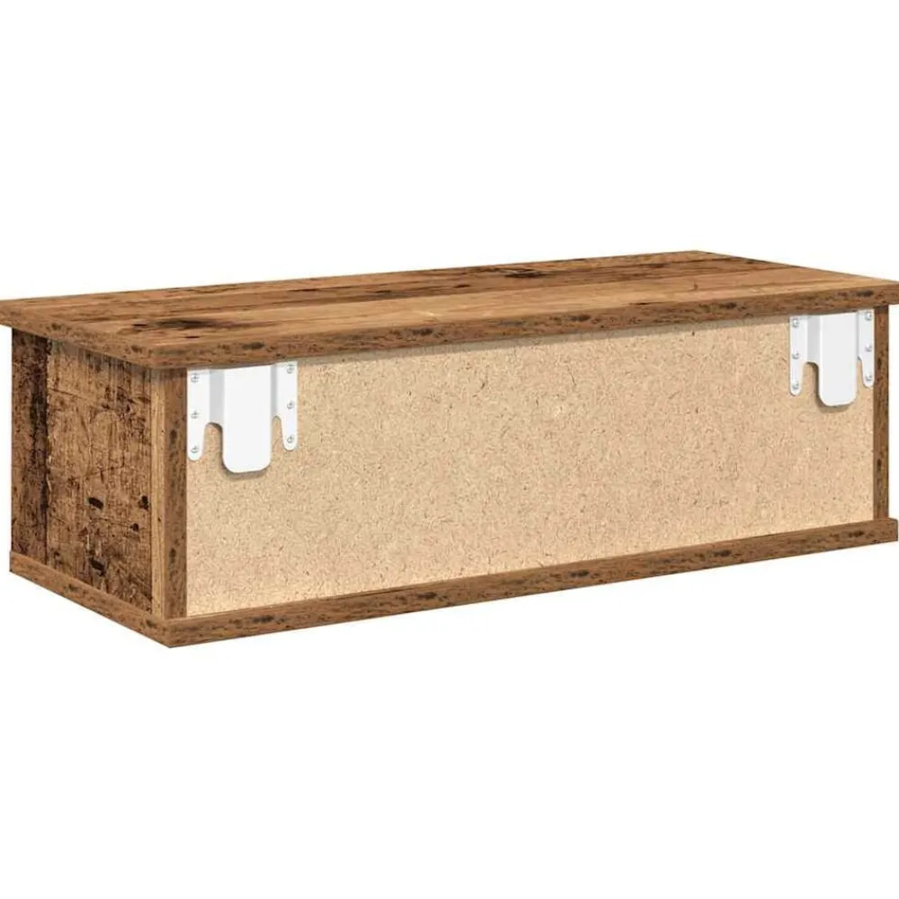 vidaXL Estanterías-Armario pared madera ingeniería madera envejecida 60x26x18,5 cm