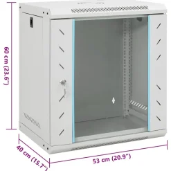vidaXL Electrónica-Armario rack de red de pared 12U 19