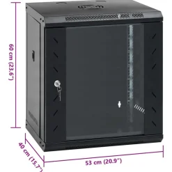 vidaXL Electrónica-Armario rack de servidores de pared 12U 19