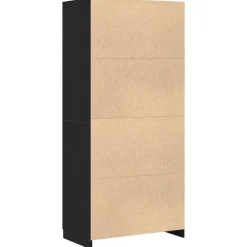vidaXL Armario 90 x 52 x 200 cm Madera contrachapada Roble negro New