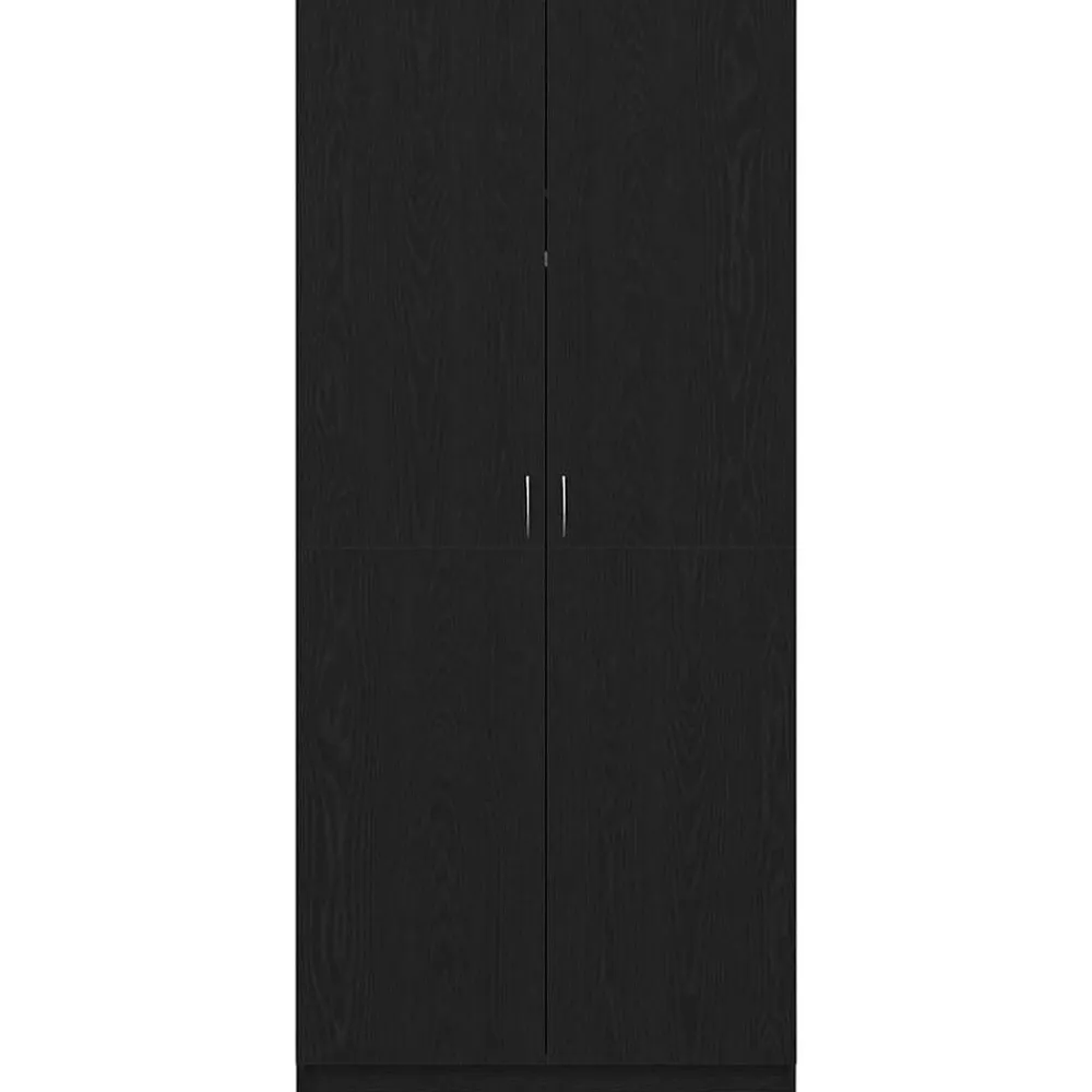 vidaXL Armario 90 x 52 x 200 cm Madera contrachapada Roble negro New