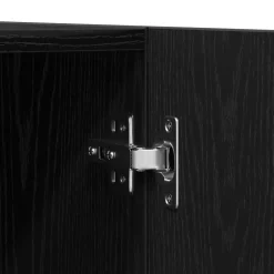 vidaXL Armario 90 x 52 x 200 cm Madera contrachapada Roble negro New