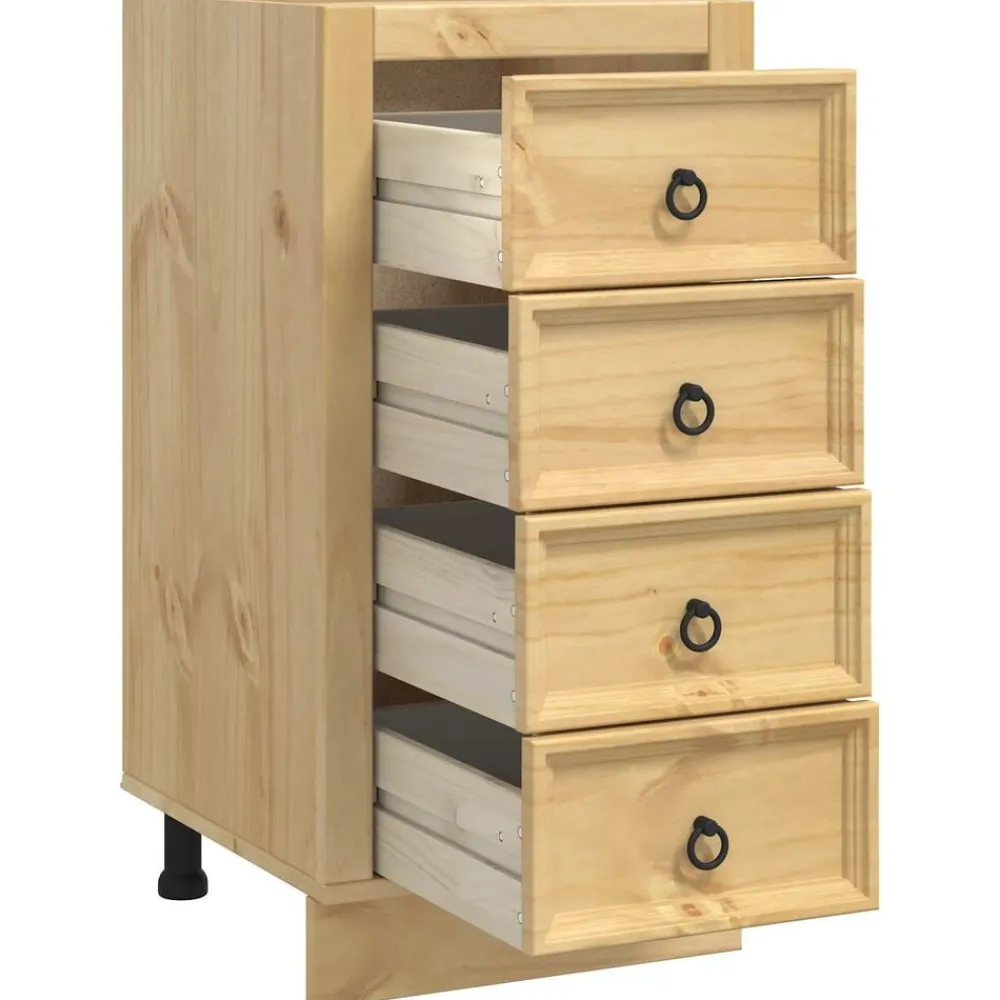 vidaXL Armarios Y Almacenamiento-Armario SKI Marrón Miel 40 x 46 x 81 cm Madera de pino macizo