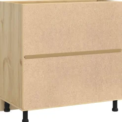 vidaXL Armarios Y Almacenamiento-Armario SKI Marrón Miel 80 x 46 x 81,5 cm Madera de pino macizo