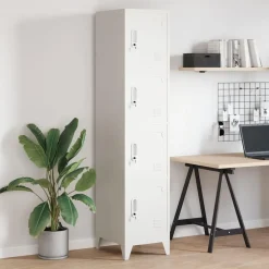 vidaXL Armario taquilla con 4 compartimentos 38x45x180 cm Gris Sale