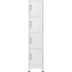 vidaXL Armario taquilla con 4 compartimentos 38x45x180 cm Gris Sale
