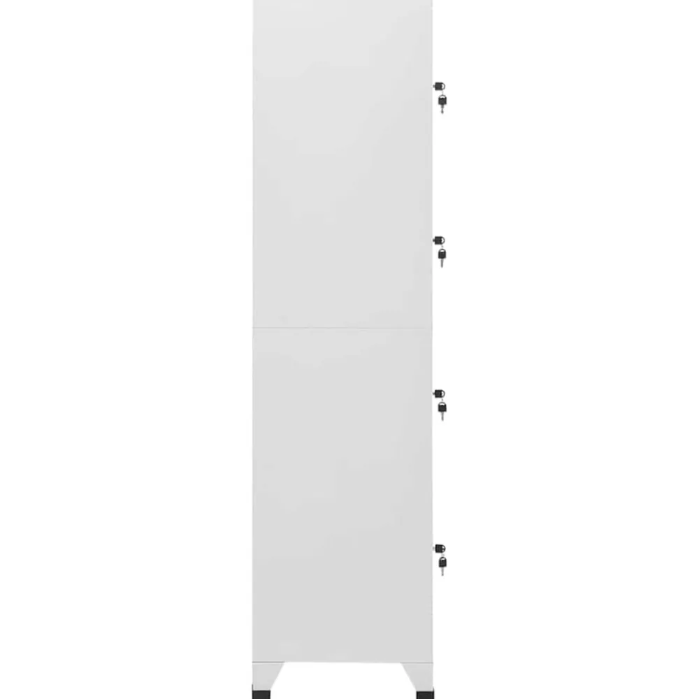 vidaXL Armario taquilla con 4 compartimentos 38x45x180 cm Gris Sale