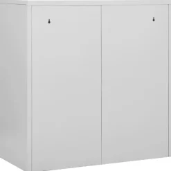 vidaXL Armario taquilla de acero 90x45x92,5 cm Gris claro y azul New