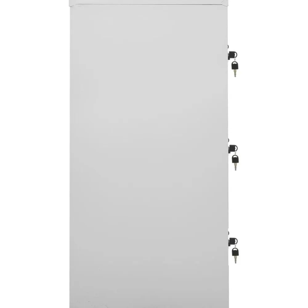 vidaXL Armarios Y Almacenamiento-Armario taquilla de acero 90x45x92,5 cm