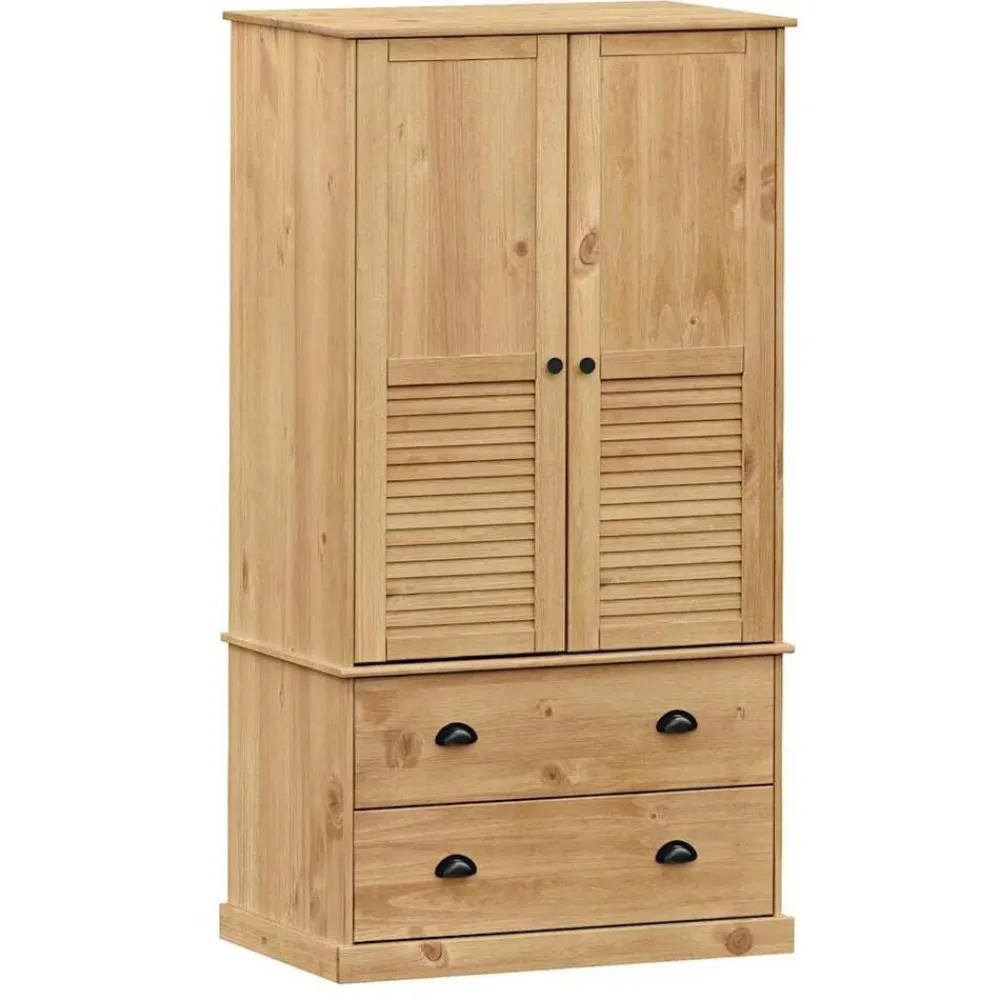 vidaXL Armarios Y Almacenamiento-Armario VIGO madera maciza de pino 90x55x170 cm