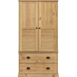 vidaXL Armarios Y Almacenamiento-Armario VIGO madera maciza de pino 90x55x170 cm
