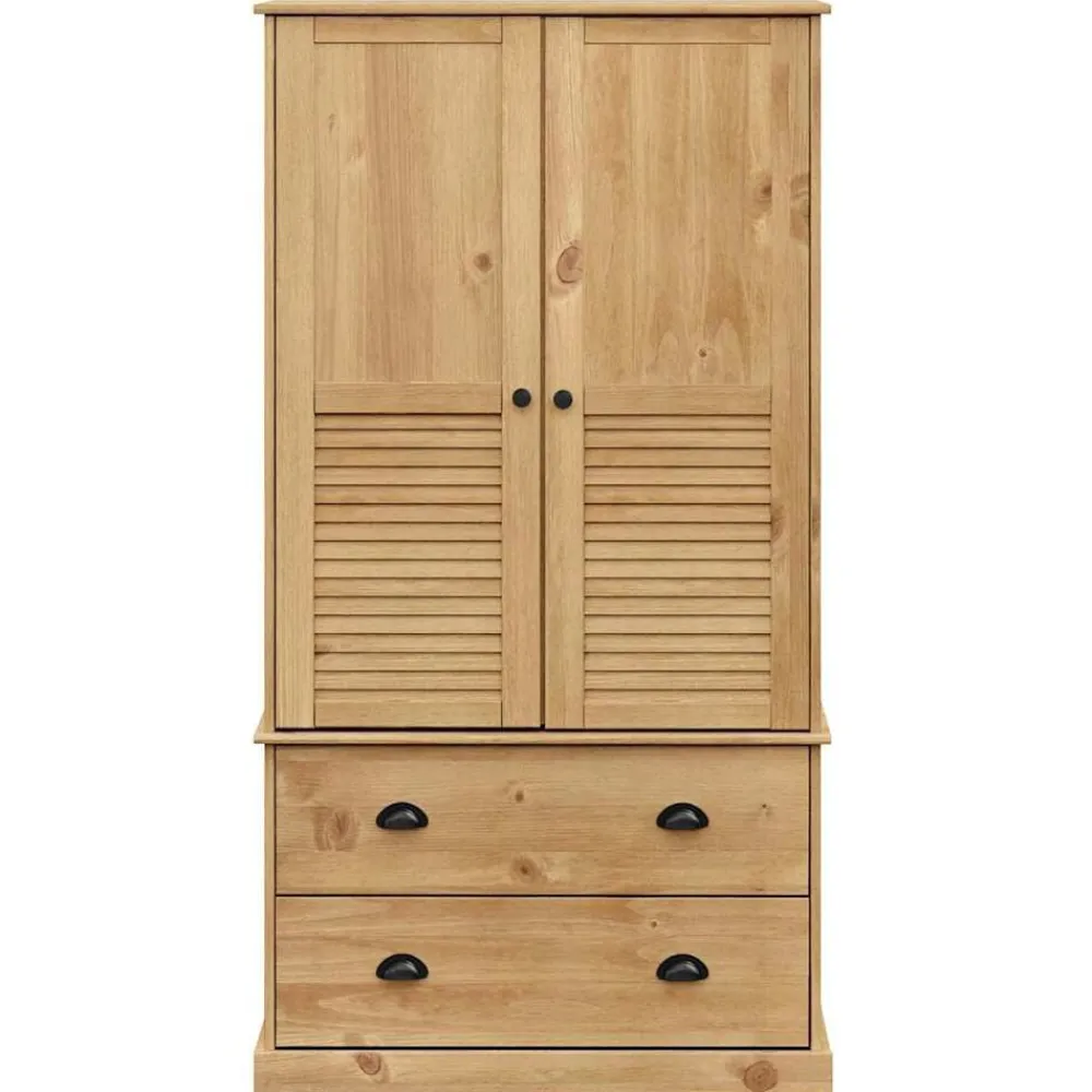 vidaXL Armarios Y Almacenamiento-Armario VIGO madera maciza de pino 90x55x170 cm