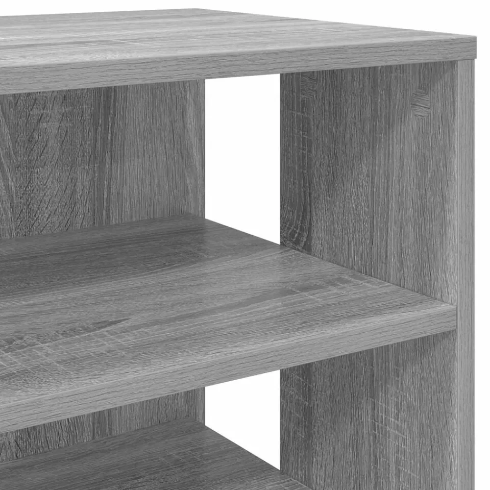 vidaXL Armario Zapatero 2 pcs Madera de ingeniería Gris sonoma Discount