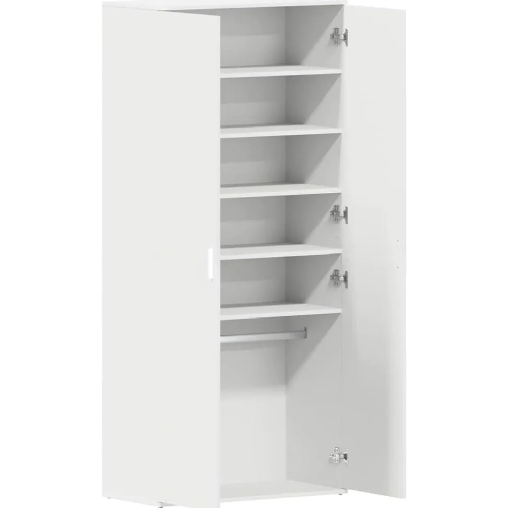vidaXL Armario Zapatero 80 x 39 x 178 cm Madera de ingeniería White Sale