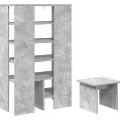 vidaXL Productos Del Hogar-Armario Zapatero 2 pcs Gris Concreto Madera de ingeniería