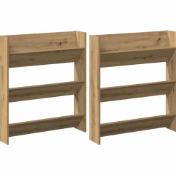 vidaXL Armario Zapatero 2 pcs Roble artesanal 85 x 18 x 90 cm Roble artisan Outlet