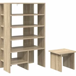 vidaXL Armario Zapatero 2 pcs Madera de ingeniería Roble Sonoma Clearance