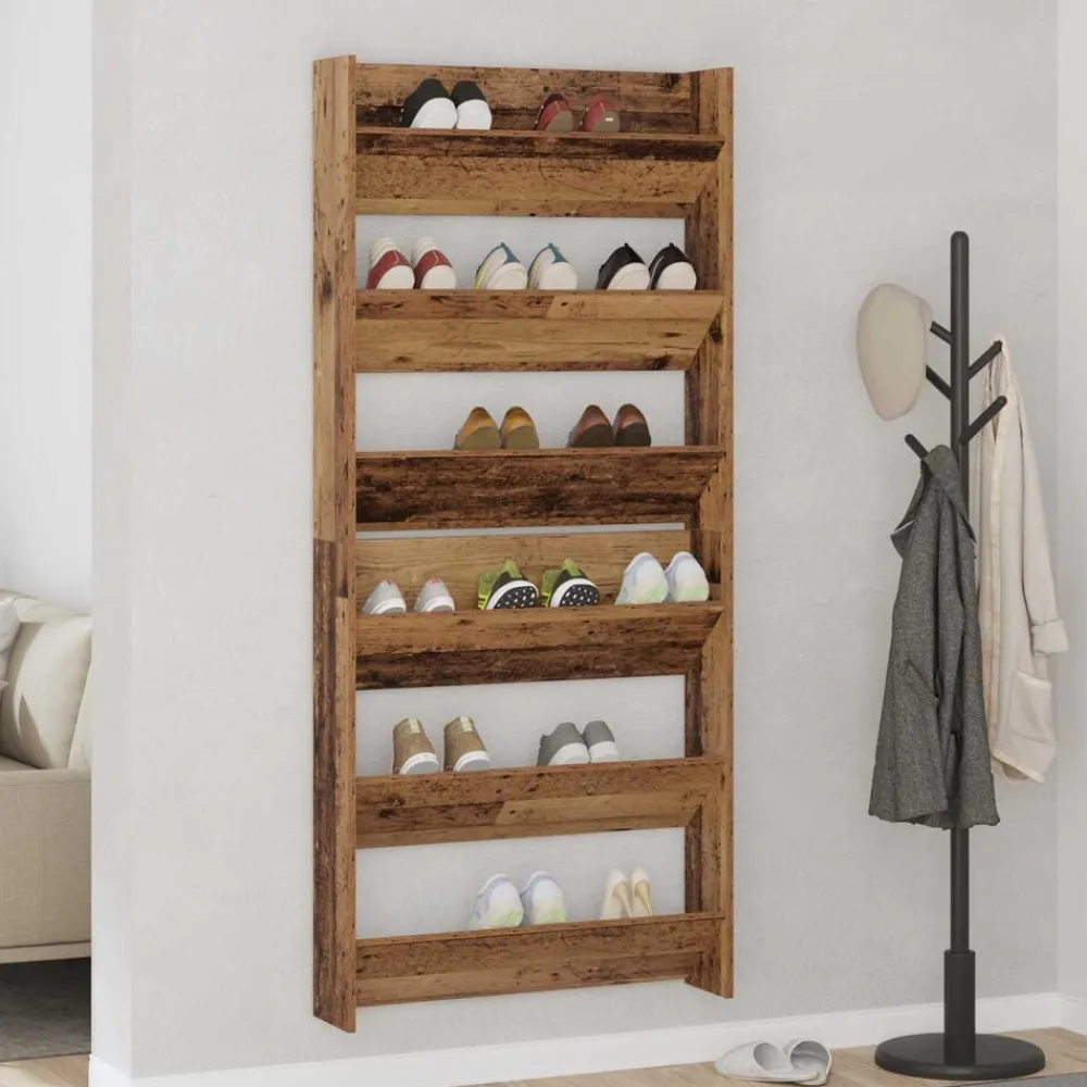 vidaXL Productos Del Hogar-Armario Zapatero 2 pcs 85 x 18 x 90 cm