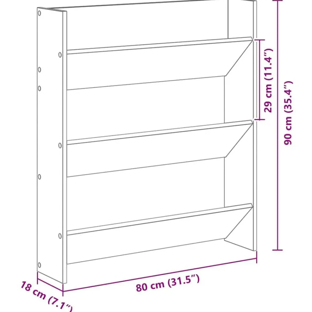 vidaXL Productos Del Hogar-Armario Zapatero 2 pcs 85 x 18 x 90 cm