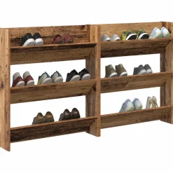 vidaXL Productos Del Hogar-Armario Zapatero 2 pcs 85 x 18 x 90 cm