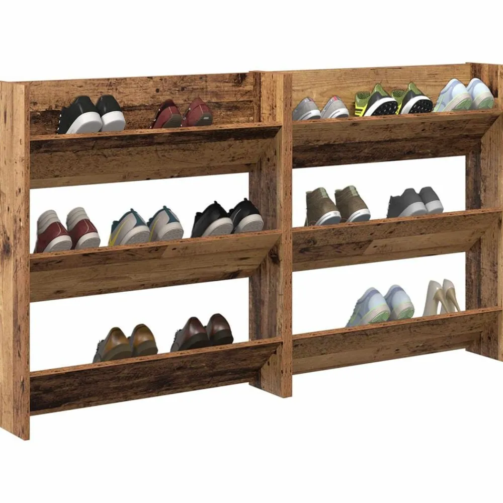 vidaXL Productos Del Hogar-Armario Zapatero 2 pcs 85 x 18 x 90 cm