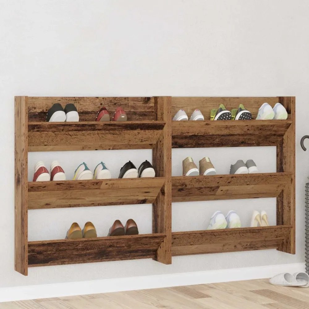 vidaXL Productos Del Hogar-Armario Zapatero 2 pcs 85 x 18 x 90 cm