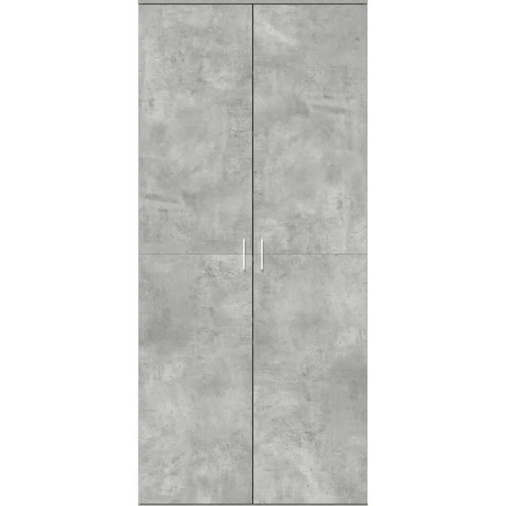 vidaXL Productos Del Hogar-Armario Zapatero con estante Gris Concreto 80 x 39 x 178 cm