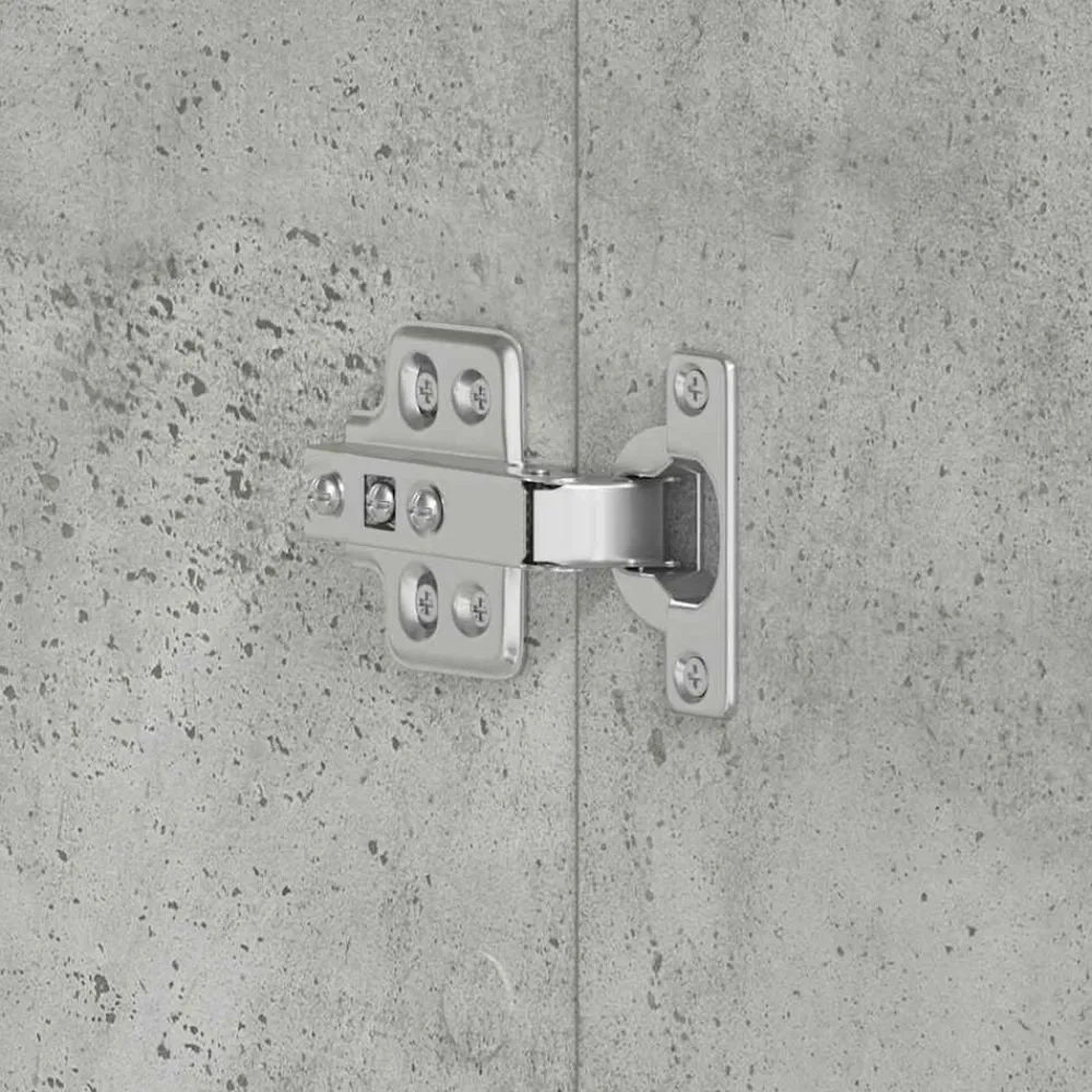 vidaXL Productos Del Hogar-Armario Zapatero con estante Gris Concreto 80 x 39 x 178 cm