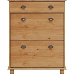 vidaXL Productos Del Hogar-Armario Zapatero con cajón ASKIM Marrón 85 x 35 x 108 cm