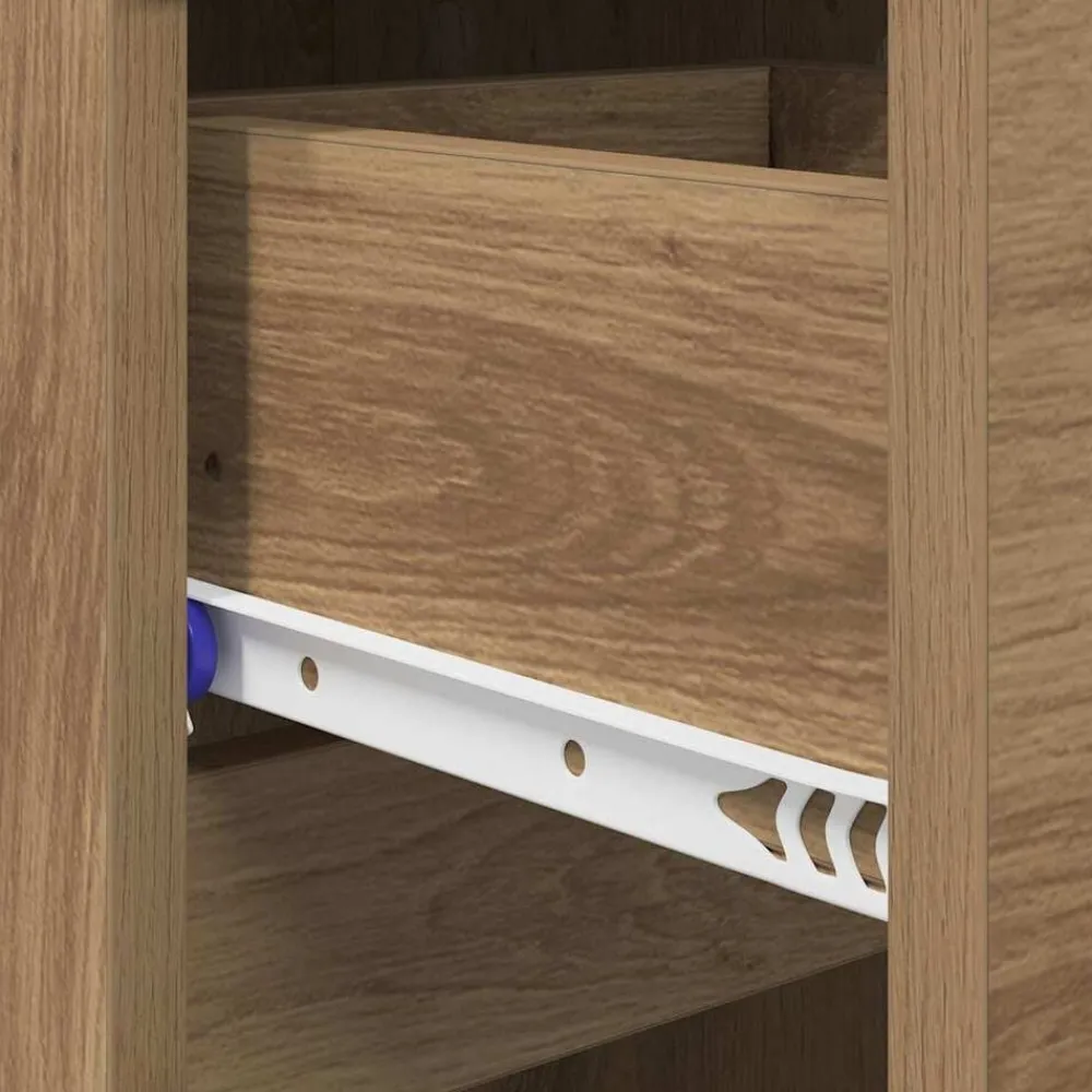 vidaXL Productos Del Hogar-Armario Zapatero con cajón Roble artesanal 100,5 x 28 x 100 cm