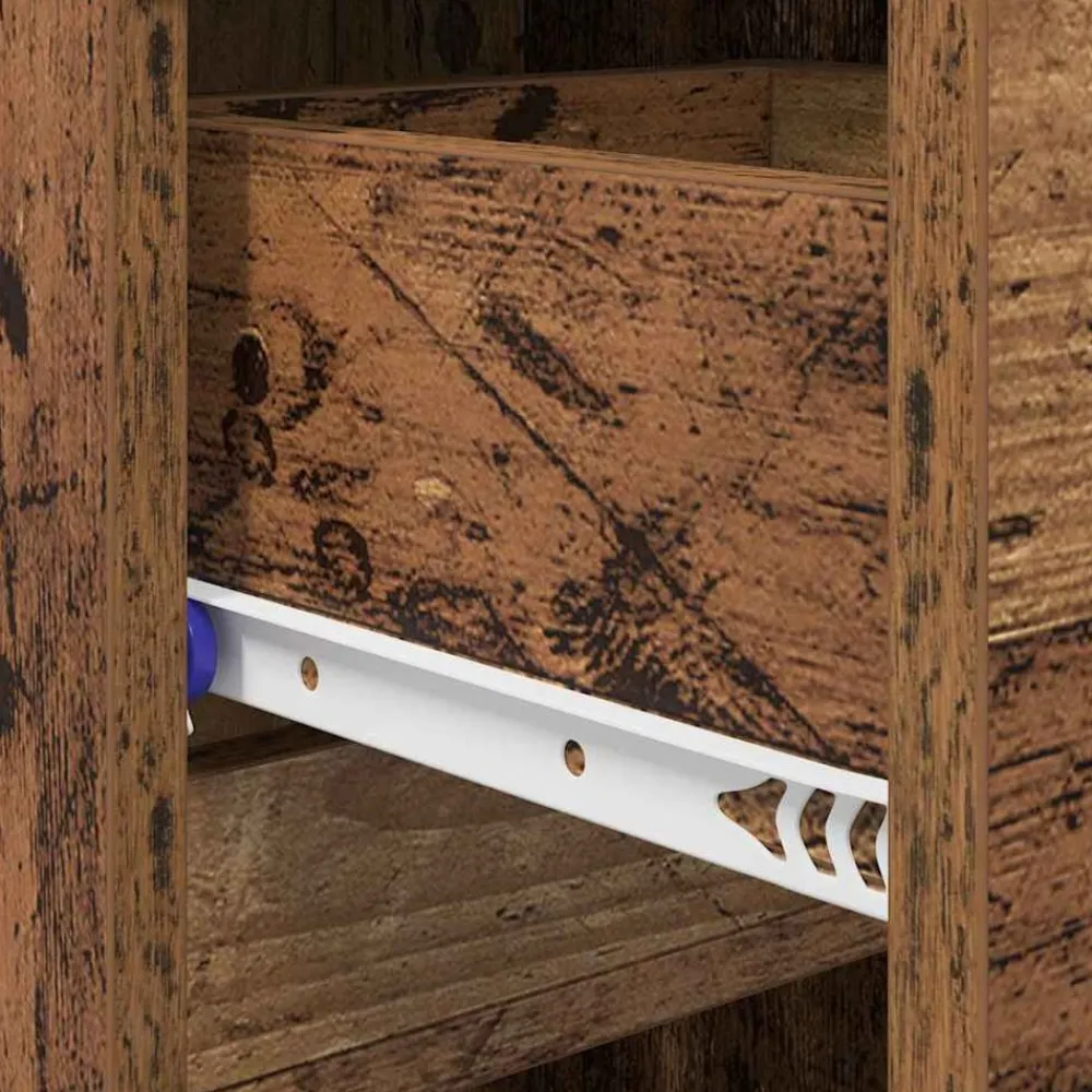 vidaXL Productos Del Hogar-Armario Zapatero con cajón Madera vieja 100,5 x 28 x 100 cm