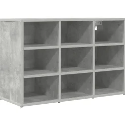 vidaXL Productos Del Hogar-Armario Zapatero con estante Gris hormigón 77,5 x 30 x 51 cm