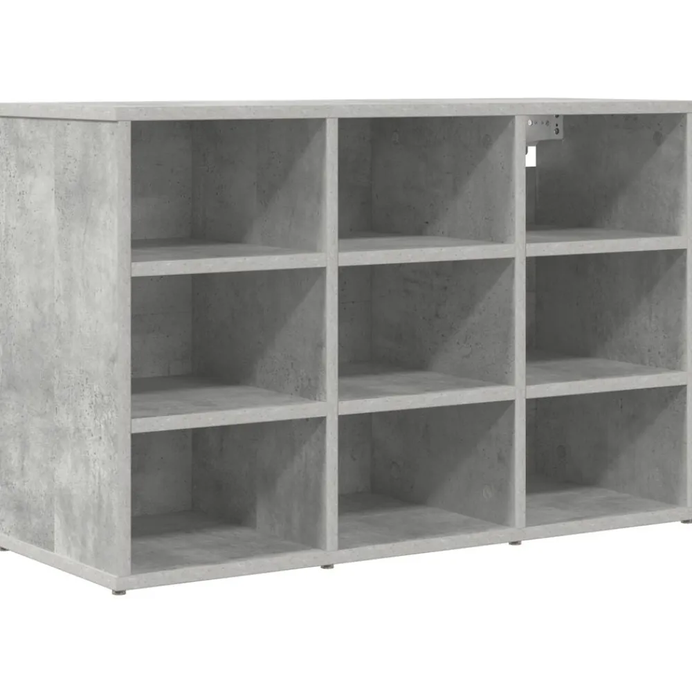 vidaXL Productos Del Hogar-Armario Zapatero con estante Gris hormigón 77,5 x 30 x 51 cm