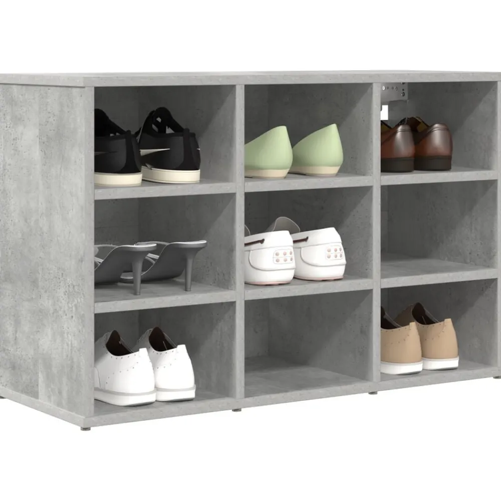 vidaXL Productos Del Hogar-Armario Zapatero con estante Gris hormigón 77,5 x 30 x 51 cm