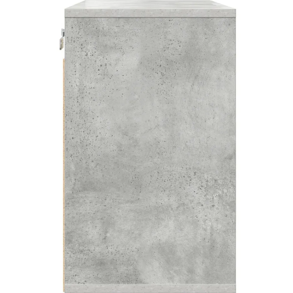 vidaXL Productos Del Hogar-Armario Zapatero con estante Gris hormigón 77,5 x 30 x 51 cm