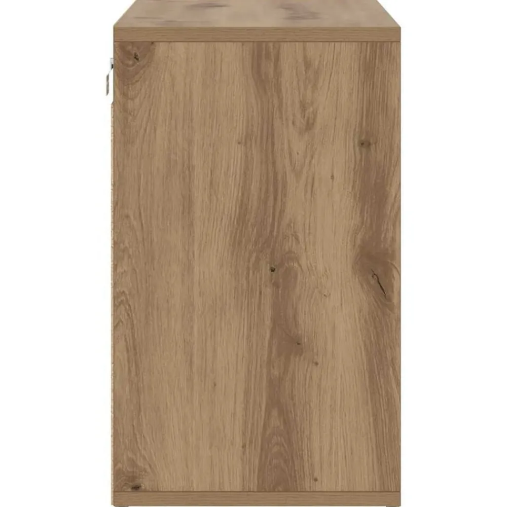 vidaXL Armario Zapatero con estante Roble artesanal 77,5 x 30 x 51 cm Roble artisan Hot
